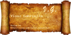 Viosz Gabriella névjegykártya